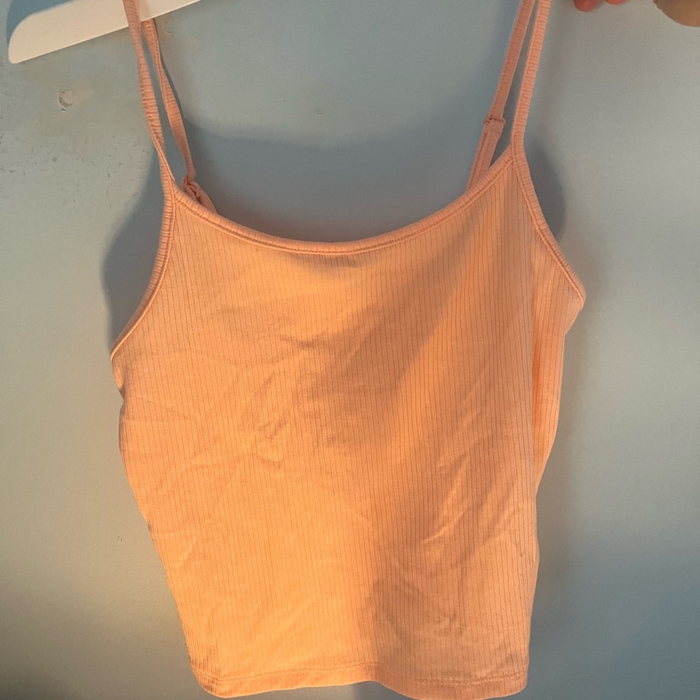 American Eagle Outfitters Orange Fitted Sleeveless Camisole